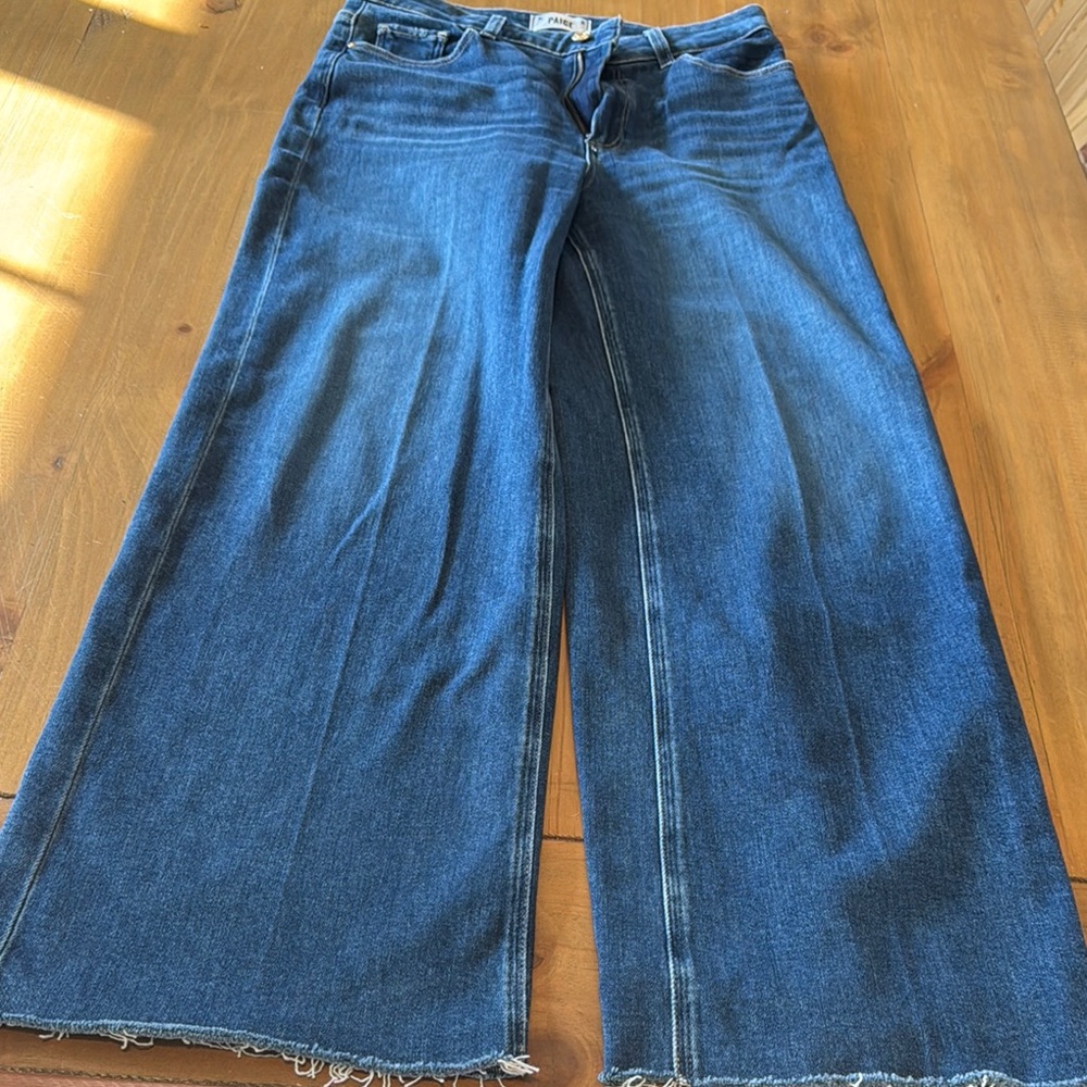 Paige Wide-Leg Blue Jeans